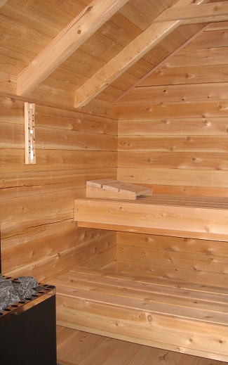New Log Sauna Interior